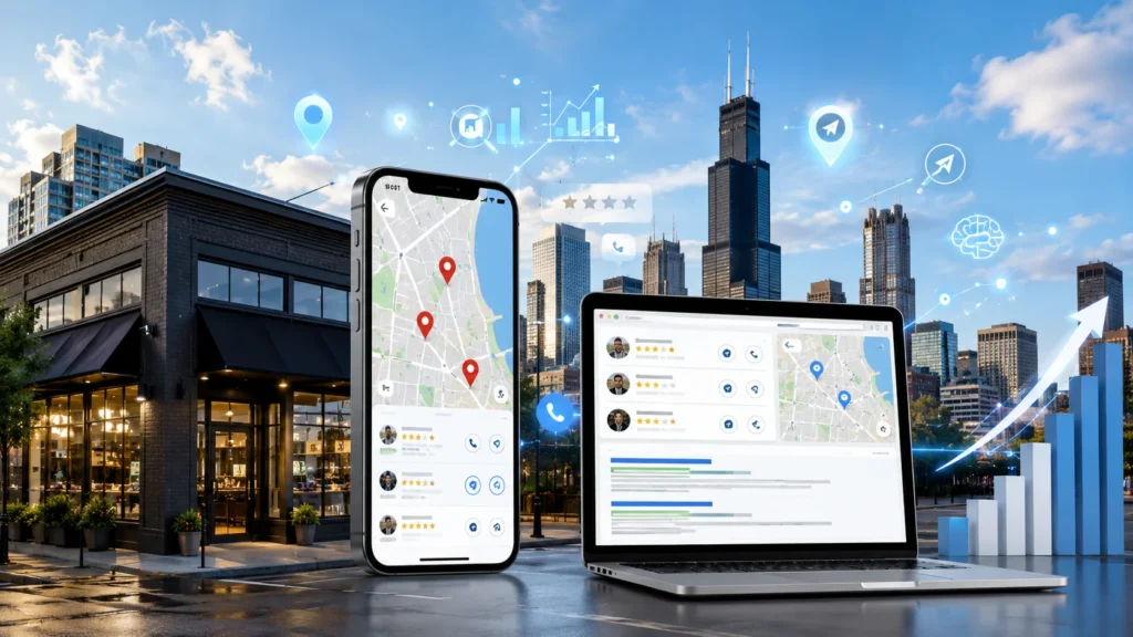 google map pack chicago